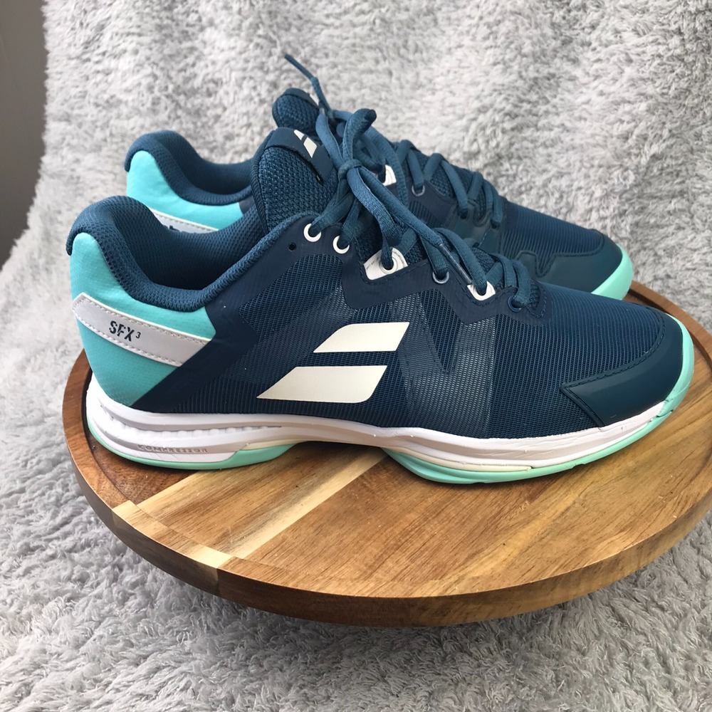 Babolat SFX3‎ All Court Womens 8.5 Blue Pickleball Tennis Raquet Shoes Sneakers
